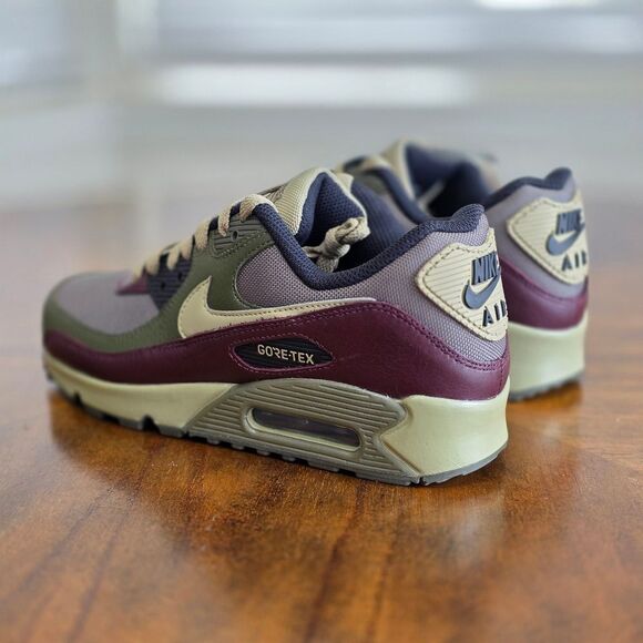 Nike Air Max 90 Gore-Tex Shoes Men's 6 Medium Olive Green Maroon GTX FD5810-200 - Picture 5 of 16